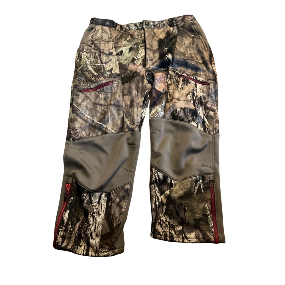 10X Mens Camouflage Fleece Lined Hunting Pants Reinforced Knee‎ Brown XL RN20697
